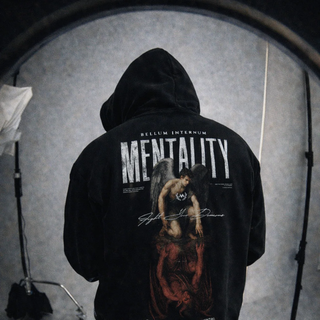 'BELLUM' TRAINING HOODIE - BLACK - Image 3