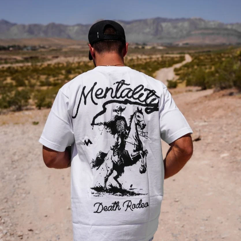 'DEATH RODEO' TEE - WHITE - Image 4