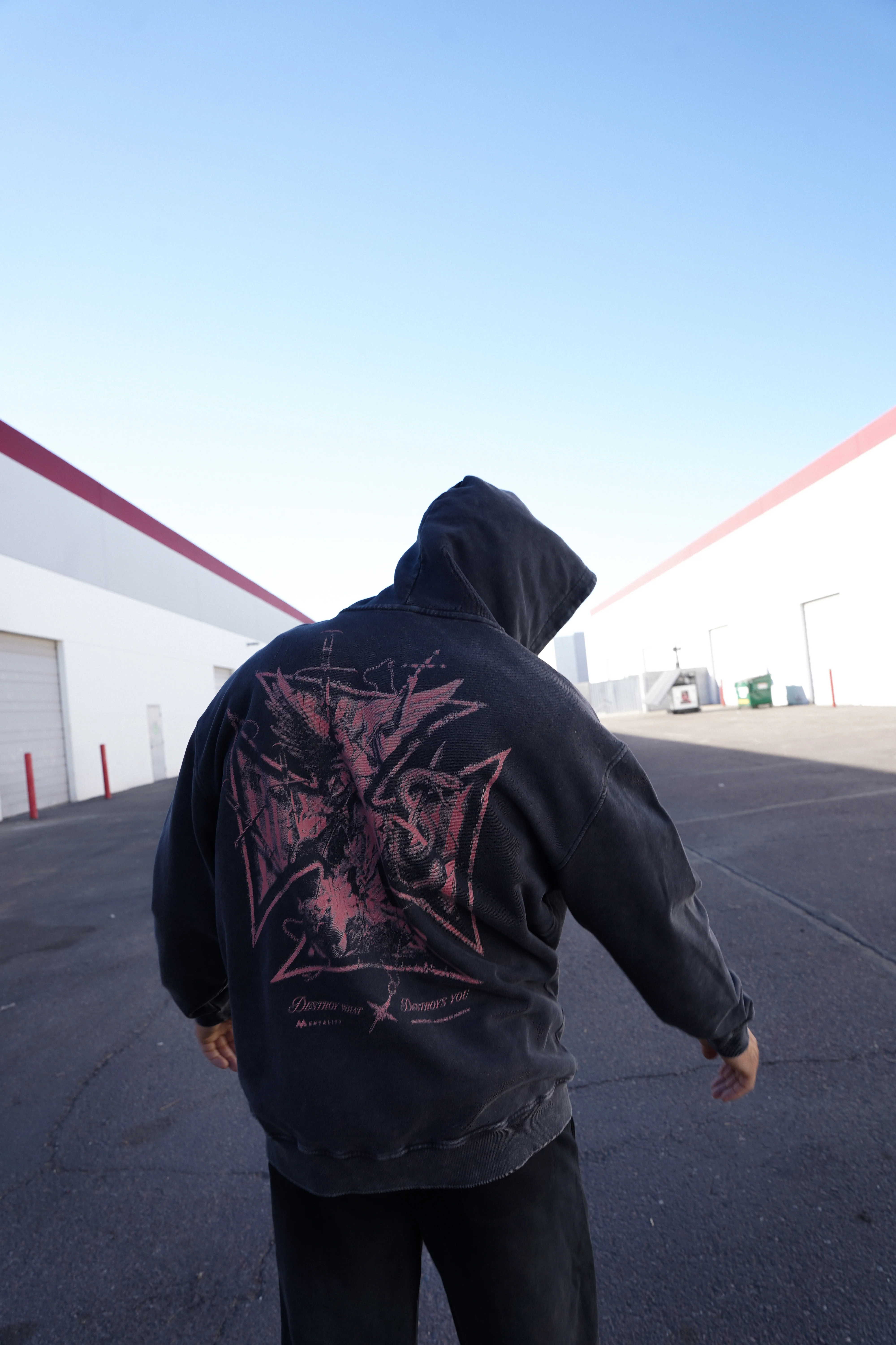 'DESTROY EVIL' HOODIE - VINTAGE - Image 4