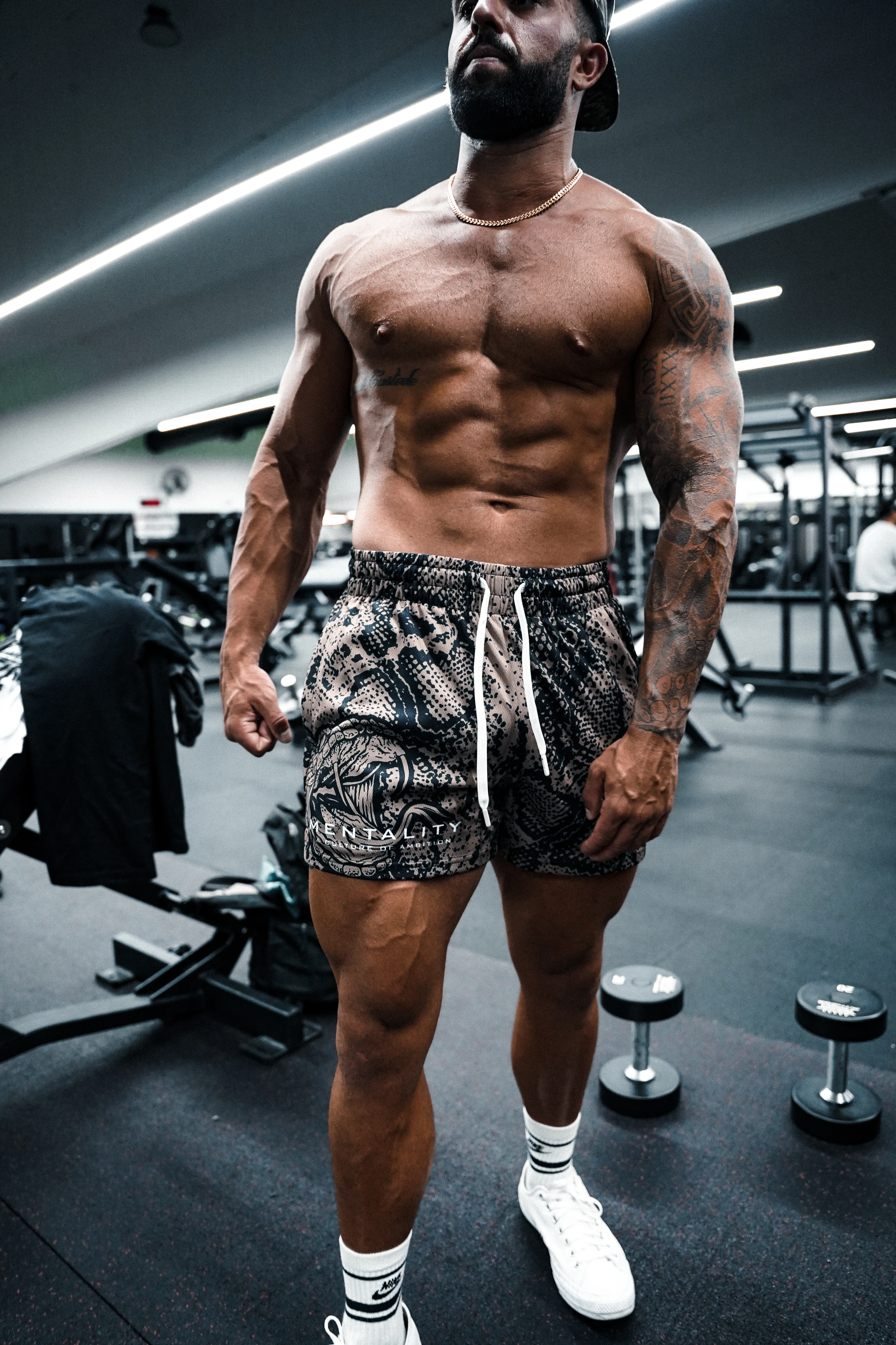 SNAKE CAMO MESH SHORTS - Image 3