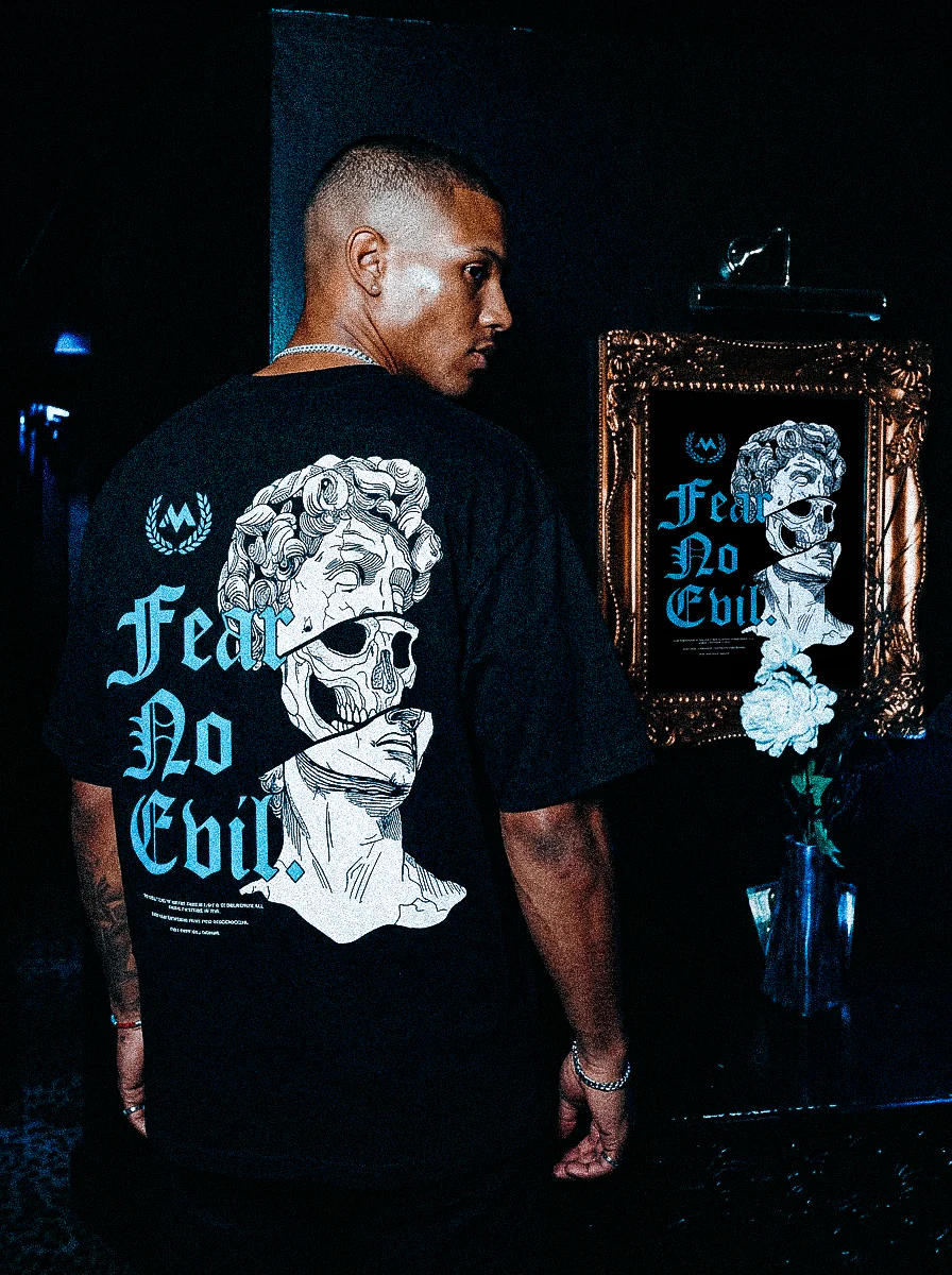 FEAR NO EVIL TEE - BLACK - Image 3