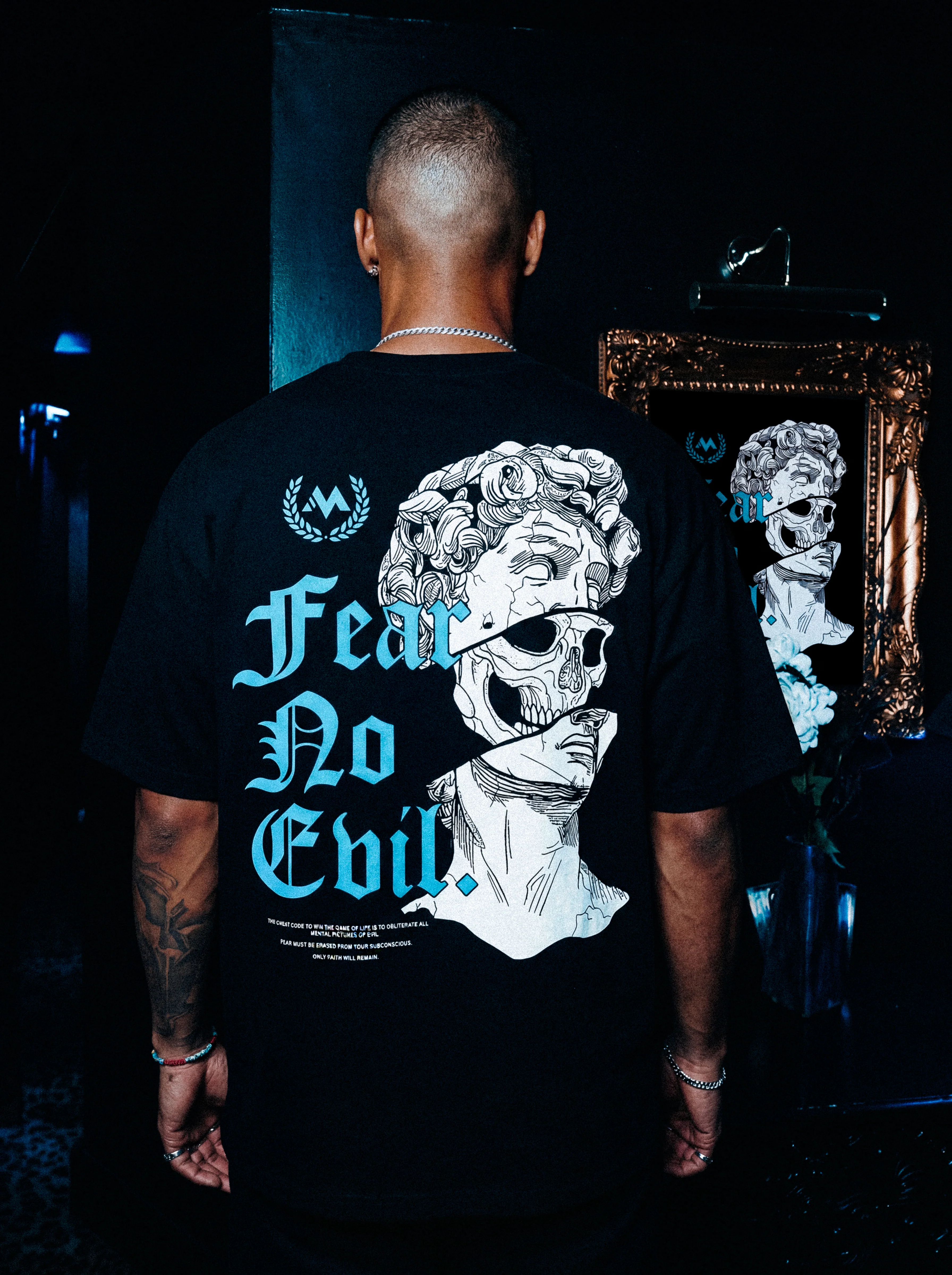 FEAR NO EVIL TEE - BLACK - Image 5