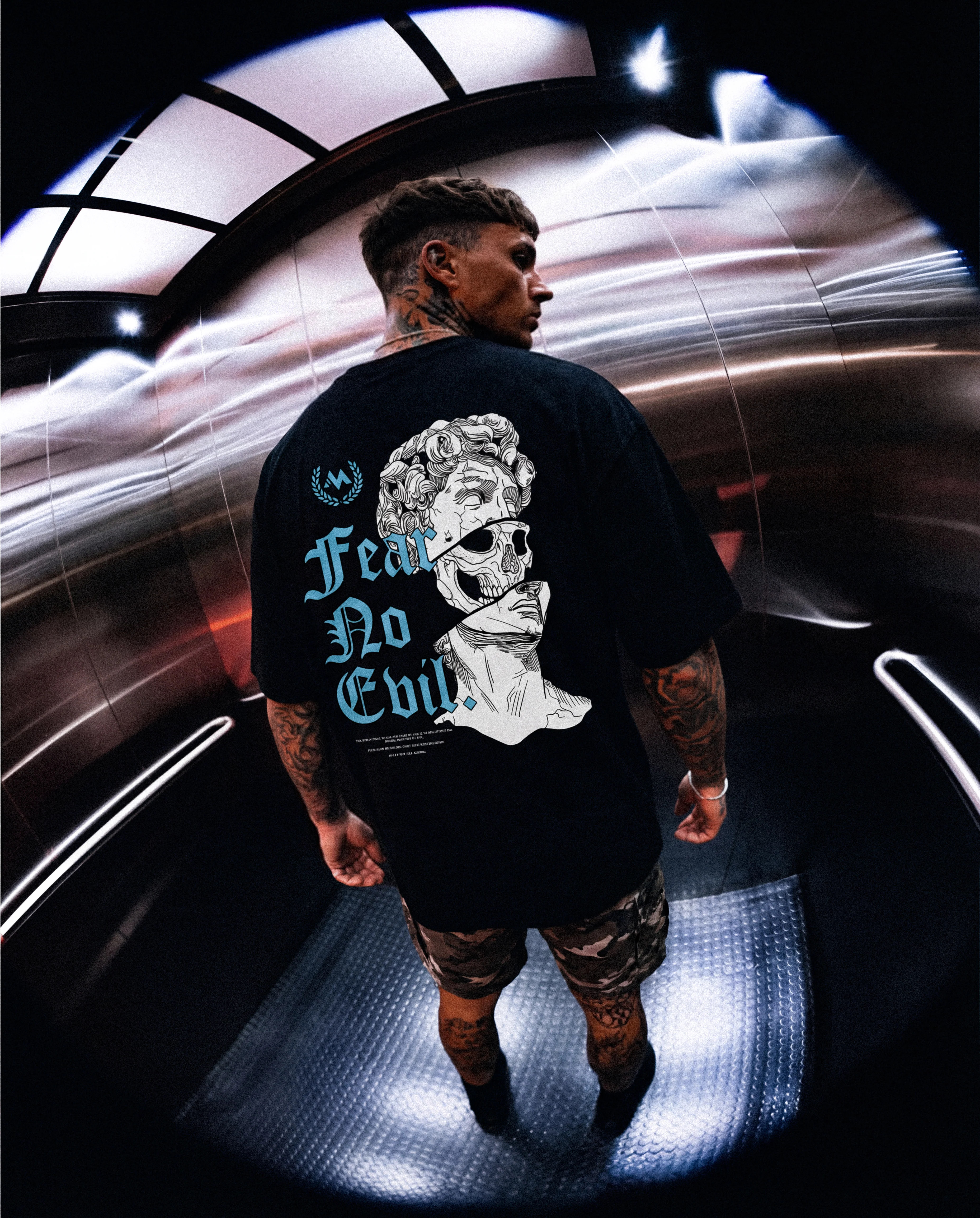 FEAR NO EVIL TEE - BLACK - Image 6
