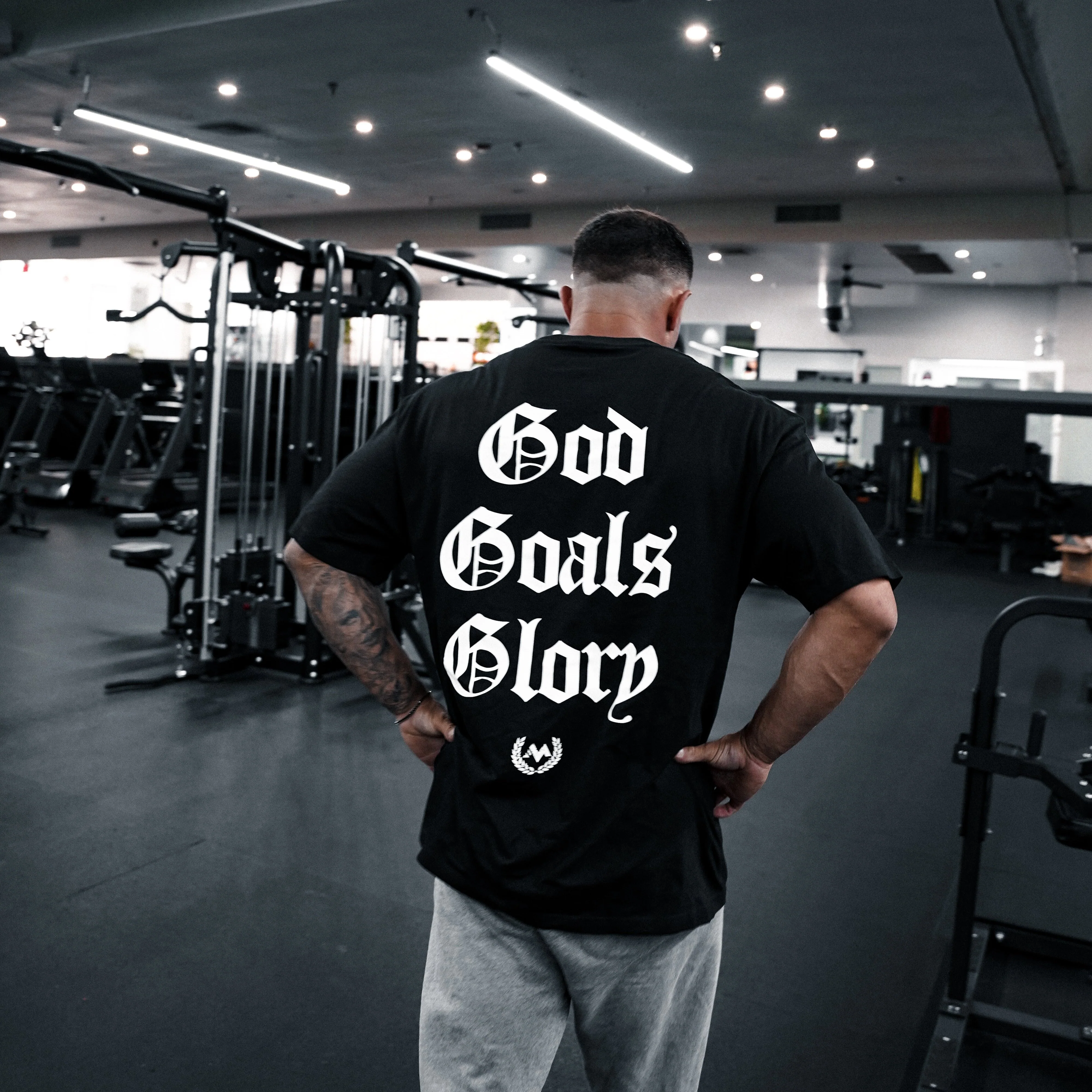 'GOD, GOALS, GLORY' WORDMARK TEE - Image 2