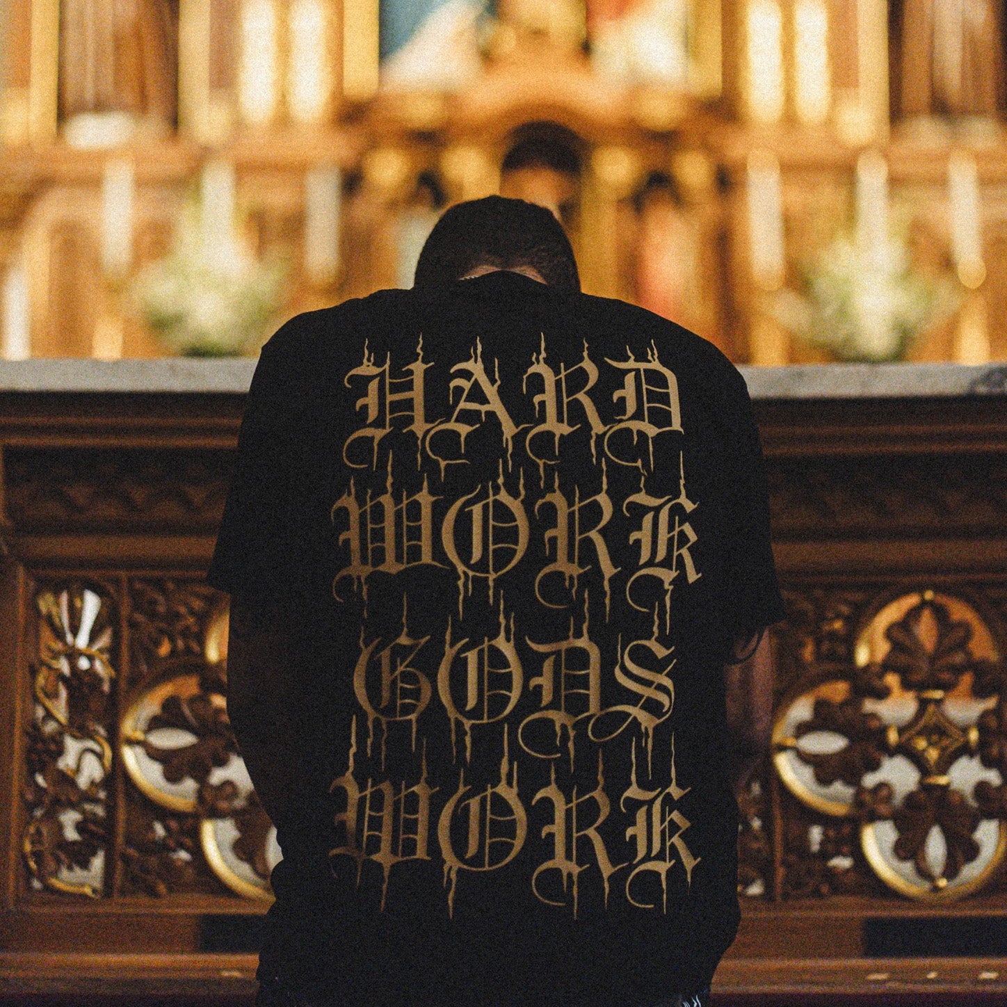 GOD'S WORK SCRIPT TEE - Image 3