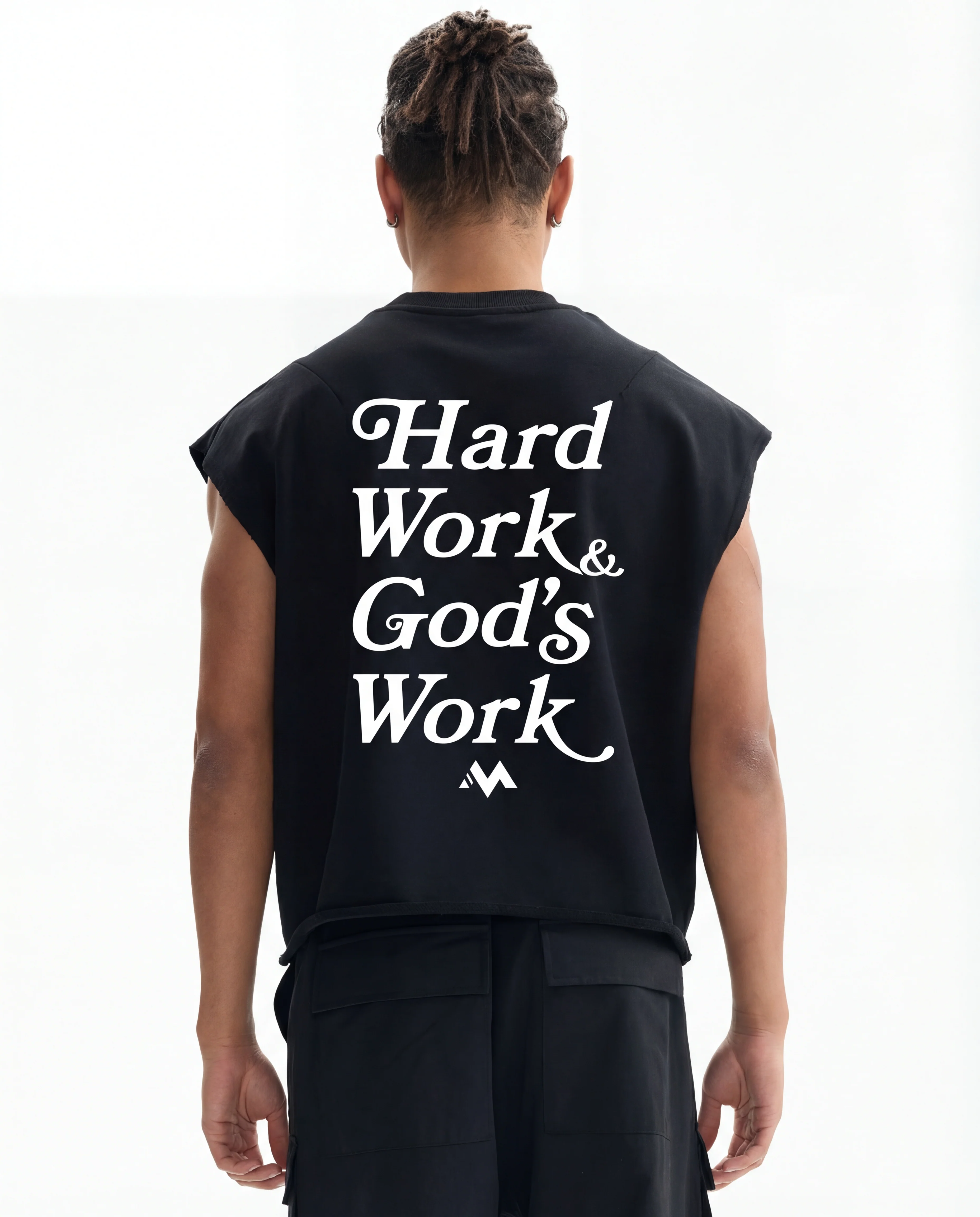 'HARD WORK & GOD'S WORK' FRENCH TERRY CUT-OFF - Image 3