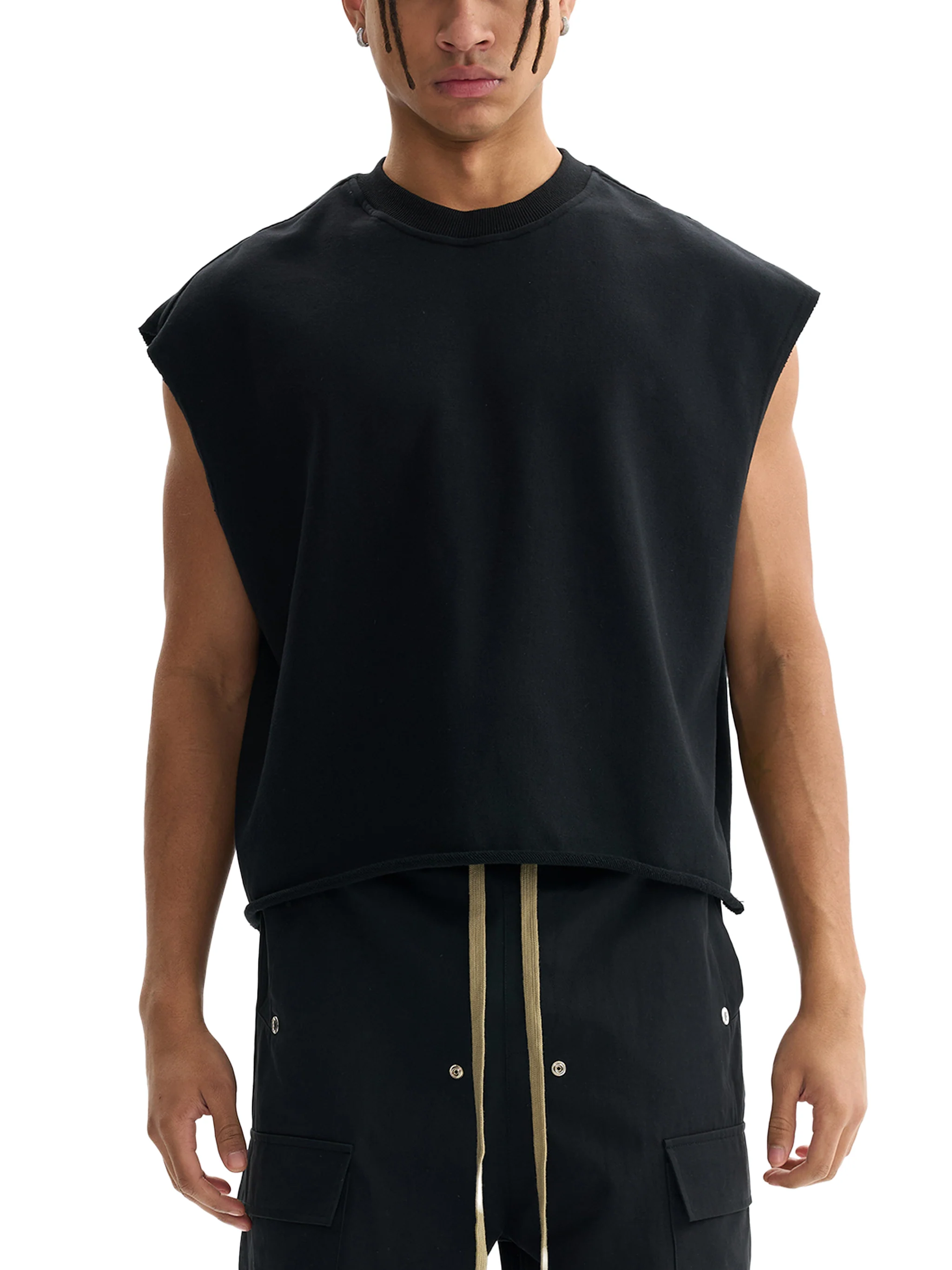 'HARD WORK & GOD'S WORK' FRENCH TERRY CUT-OFF - Image 4