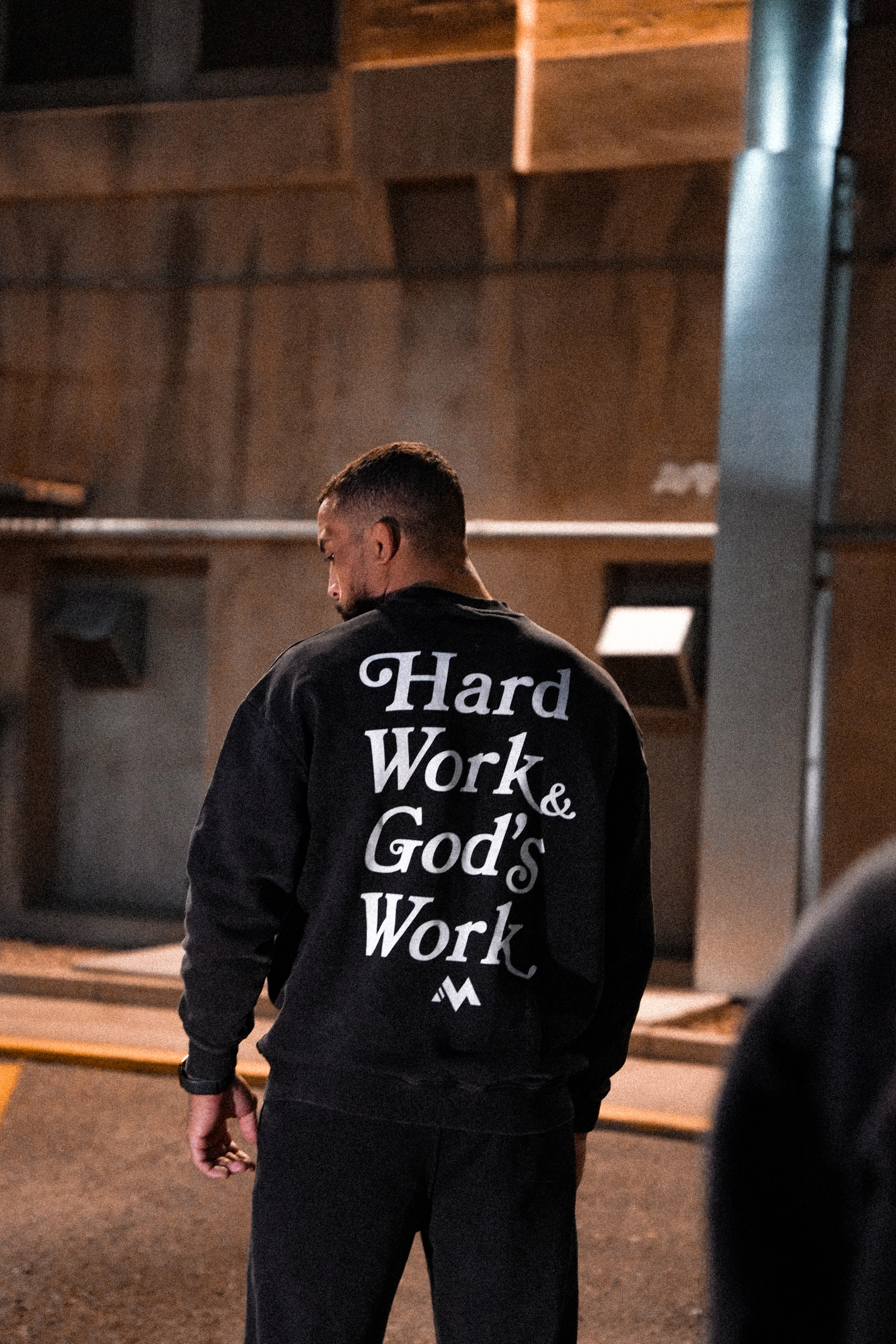 HARD WORK & GOD'S WORK SWEATSHIRT - BLACK - Image 3