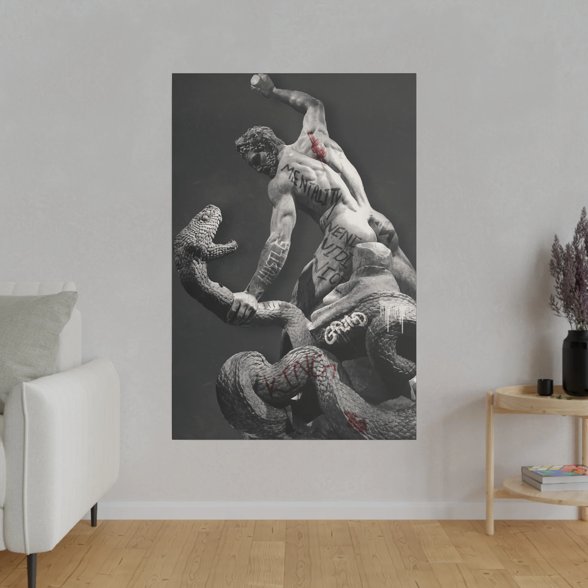 GRAFFITI - 'Hercules vs. Achelous' Graffiti Canvas - Image 5