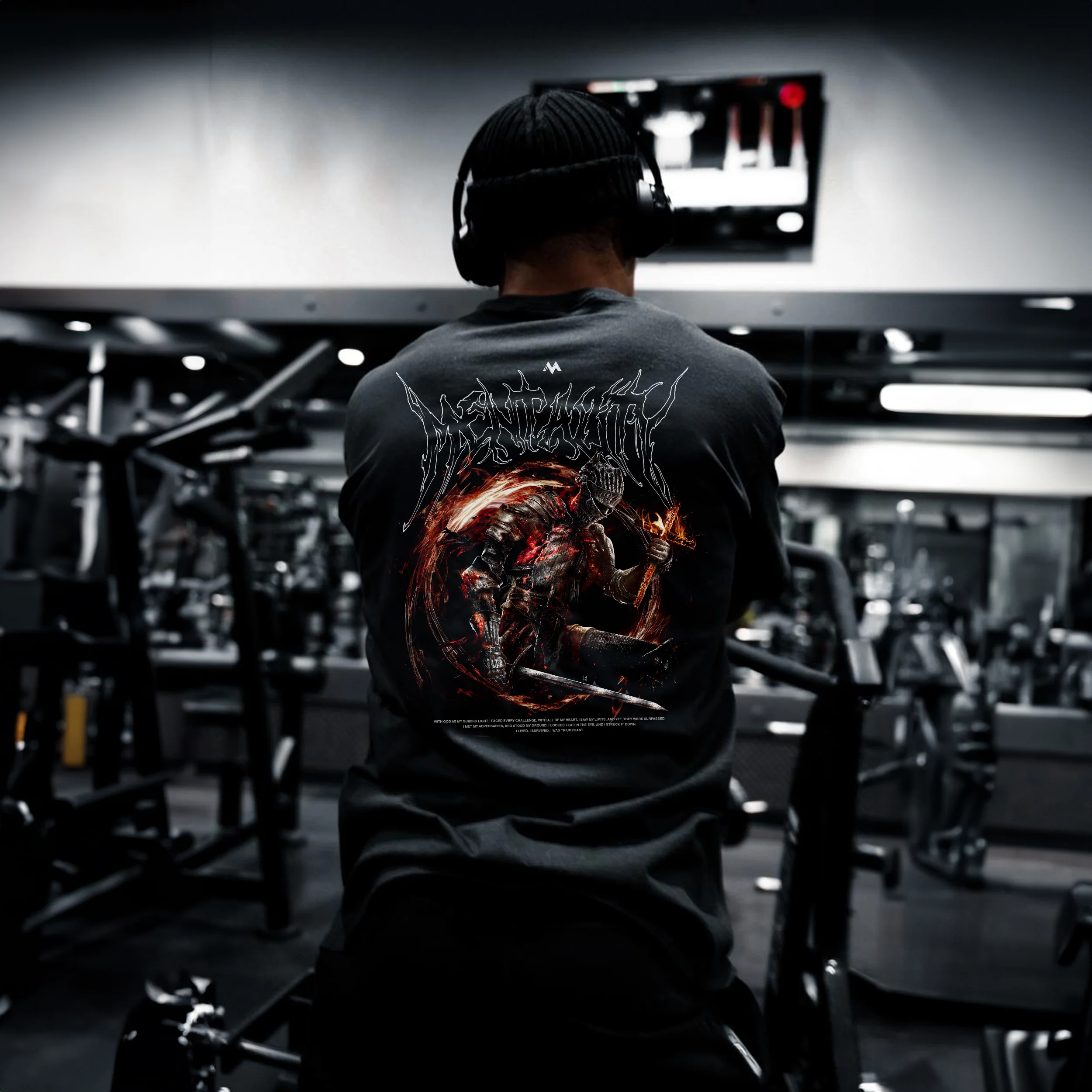 'KNIGHT'S GUIDING LIGHT' Tee - Black - Image 3