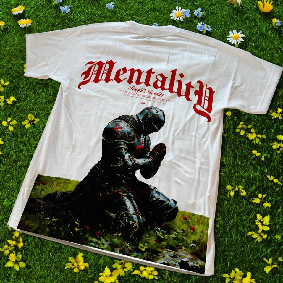 'KNIGHT'S DUALITY' TEE - WHITE - Image 5