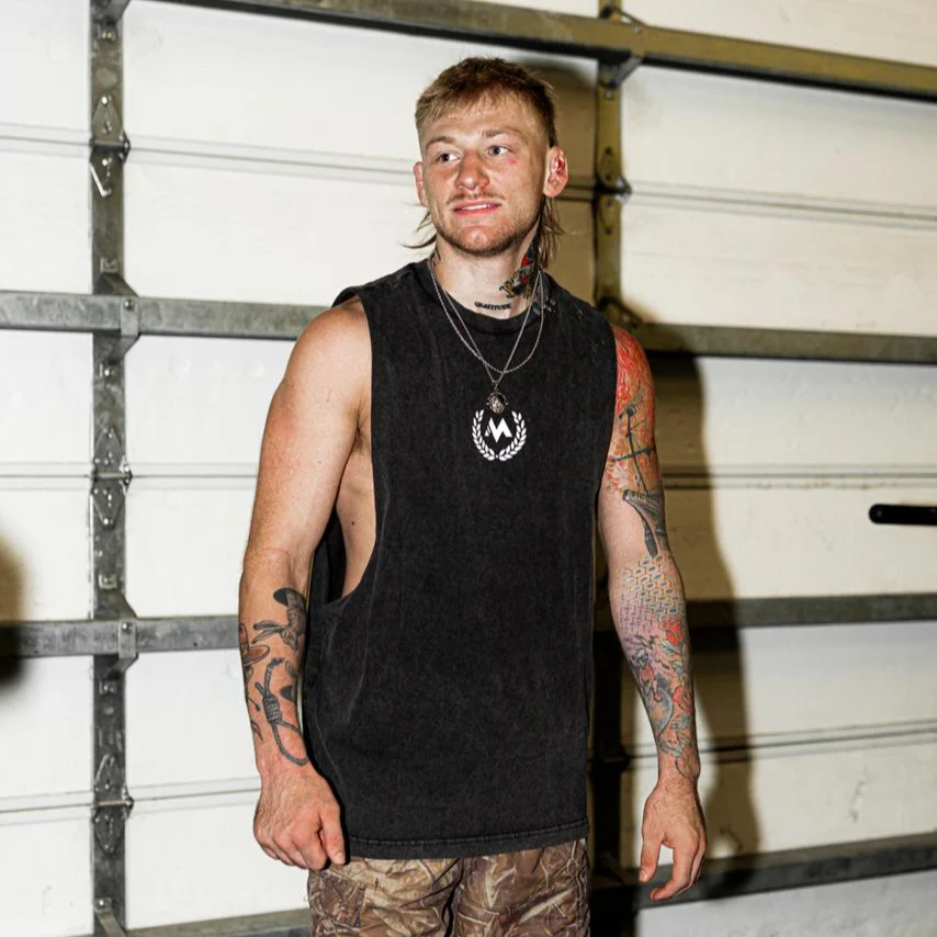 MENTALITY CREST - BLACK CUT OFF SLEEVELESS - Image 4