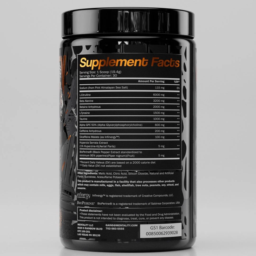 MENTALITY Pre-Workout - Orange Burst - Image 4