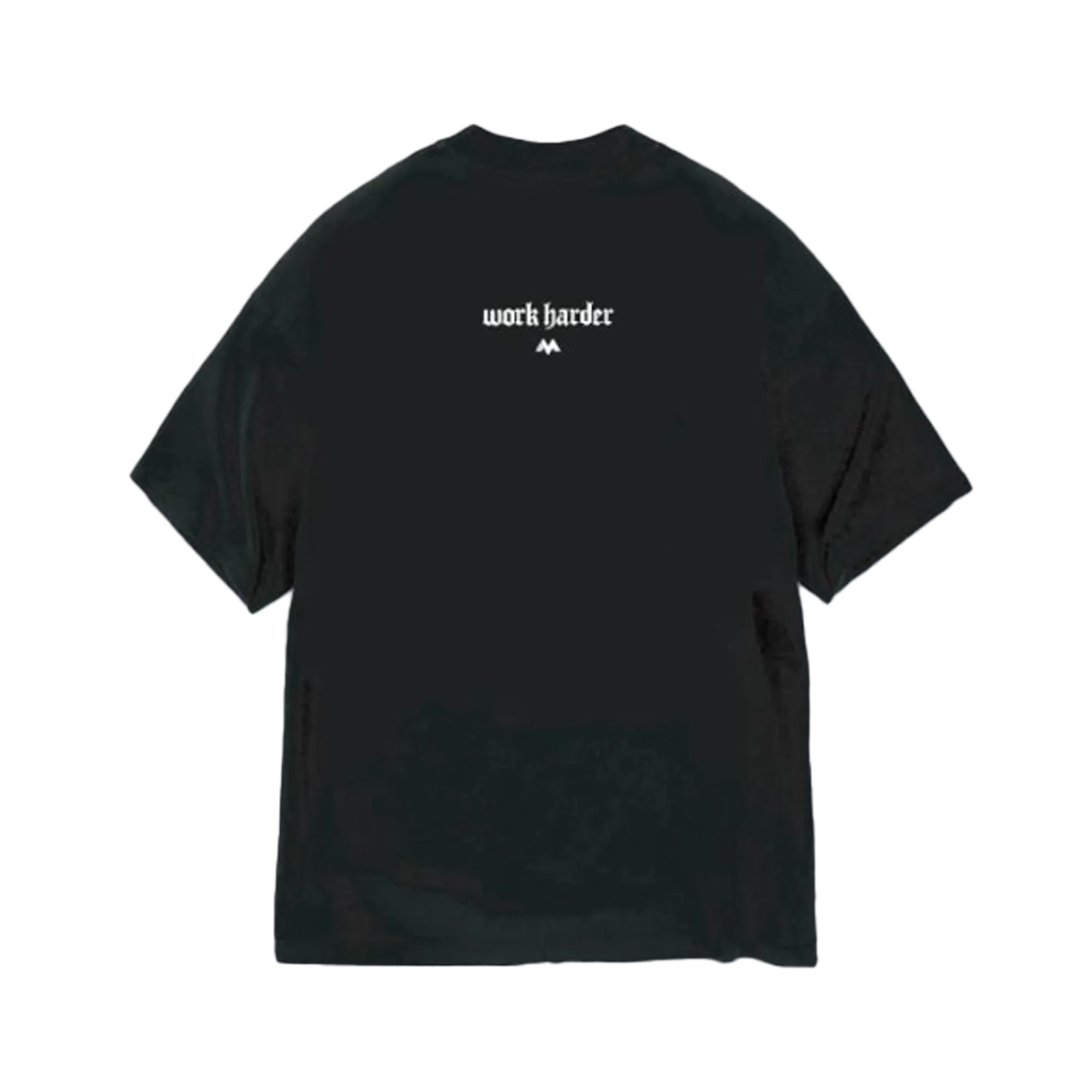 'WORK HARDER' WORDMARK TEE - BLACK - Image 2
