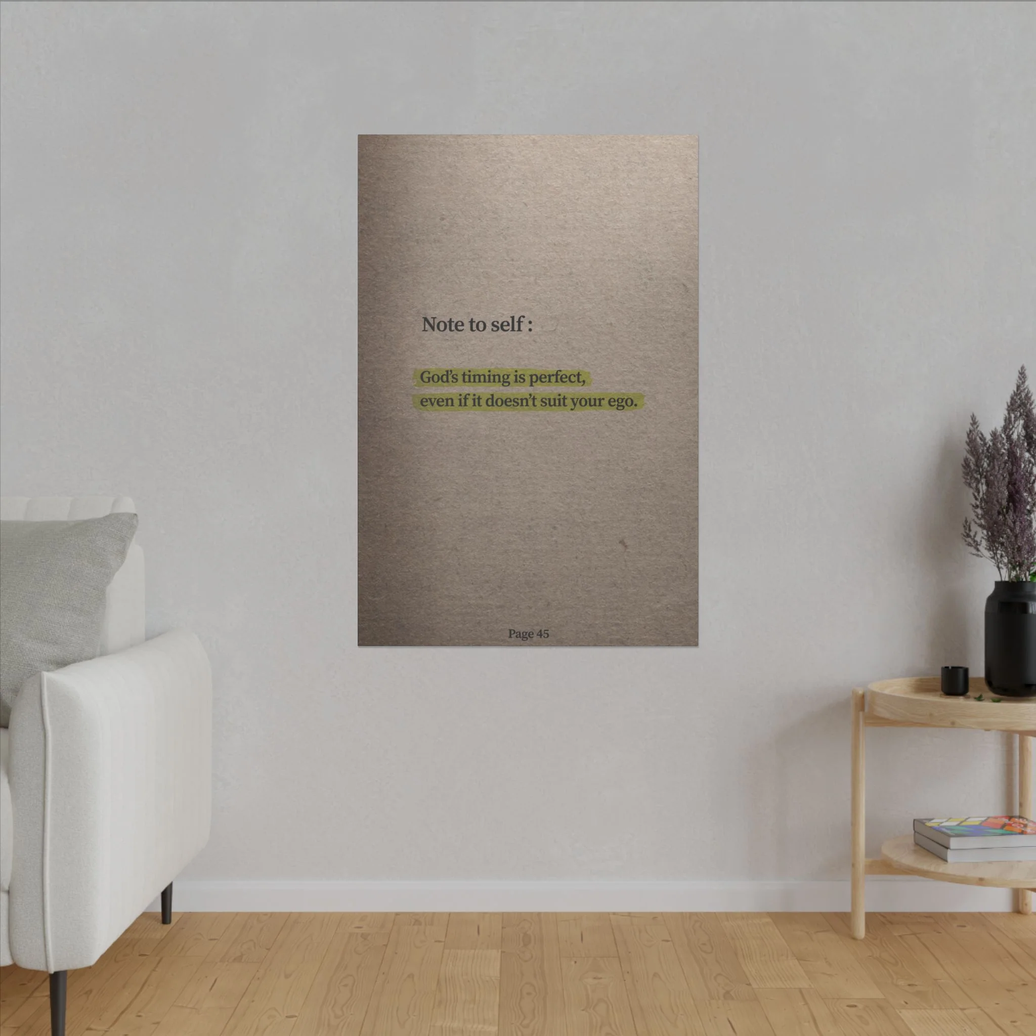 Note to Self: 'God's Timing' Canvas - Image 3