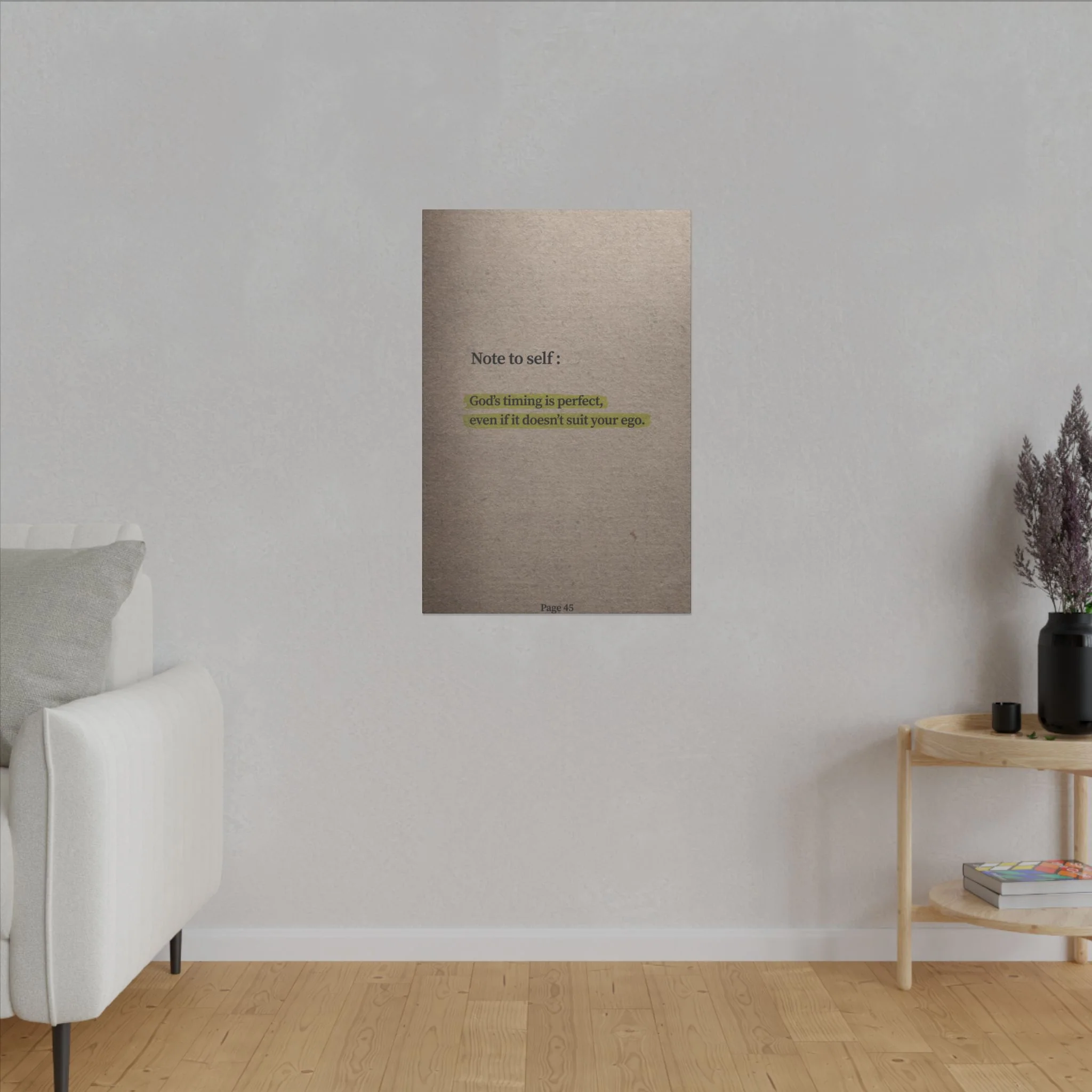 Note to Self: 'God's Timing' Canvas - Image 5