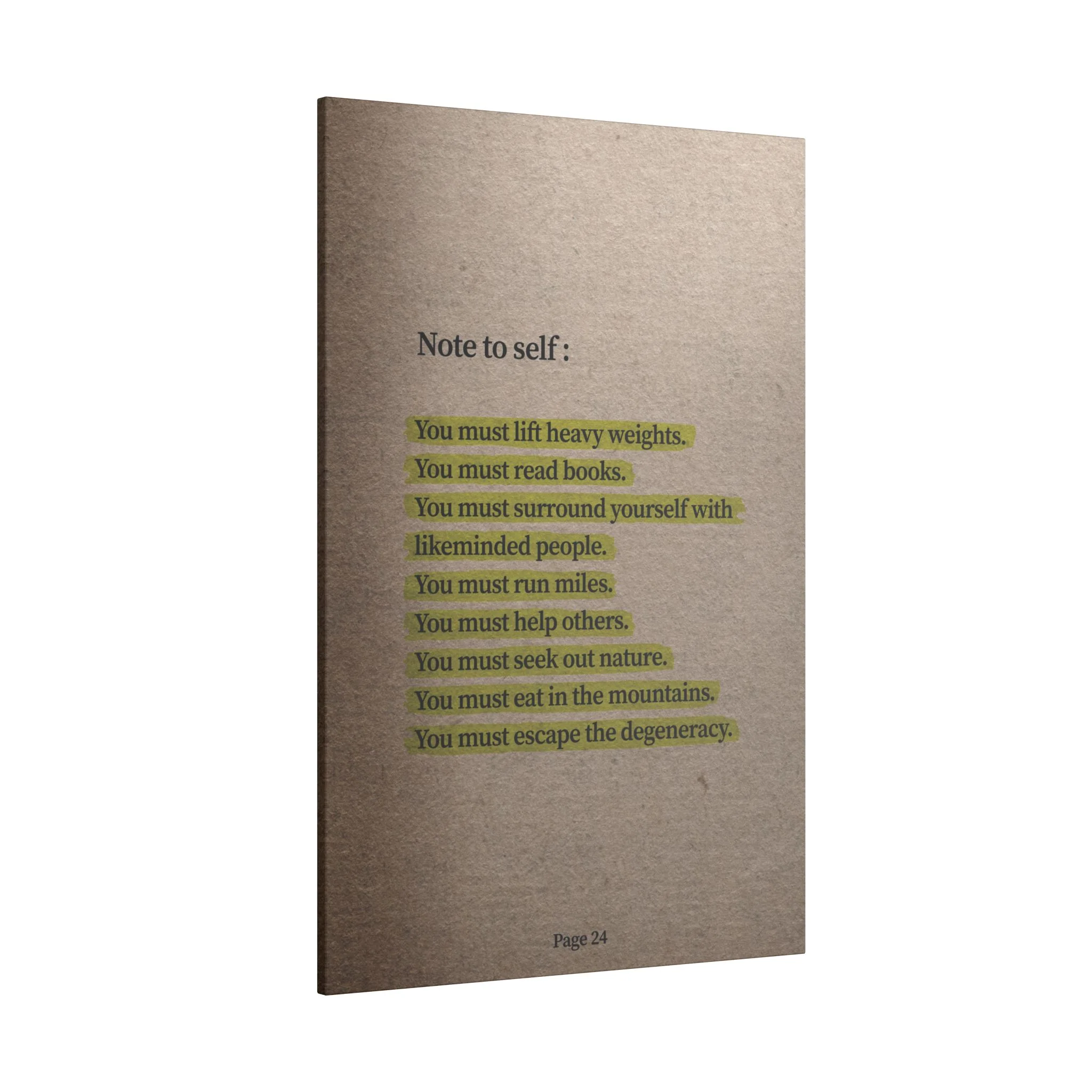 Note to Self: 'Men's Life Laws' Canvas - Image 10