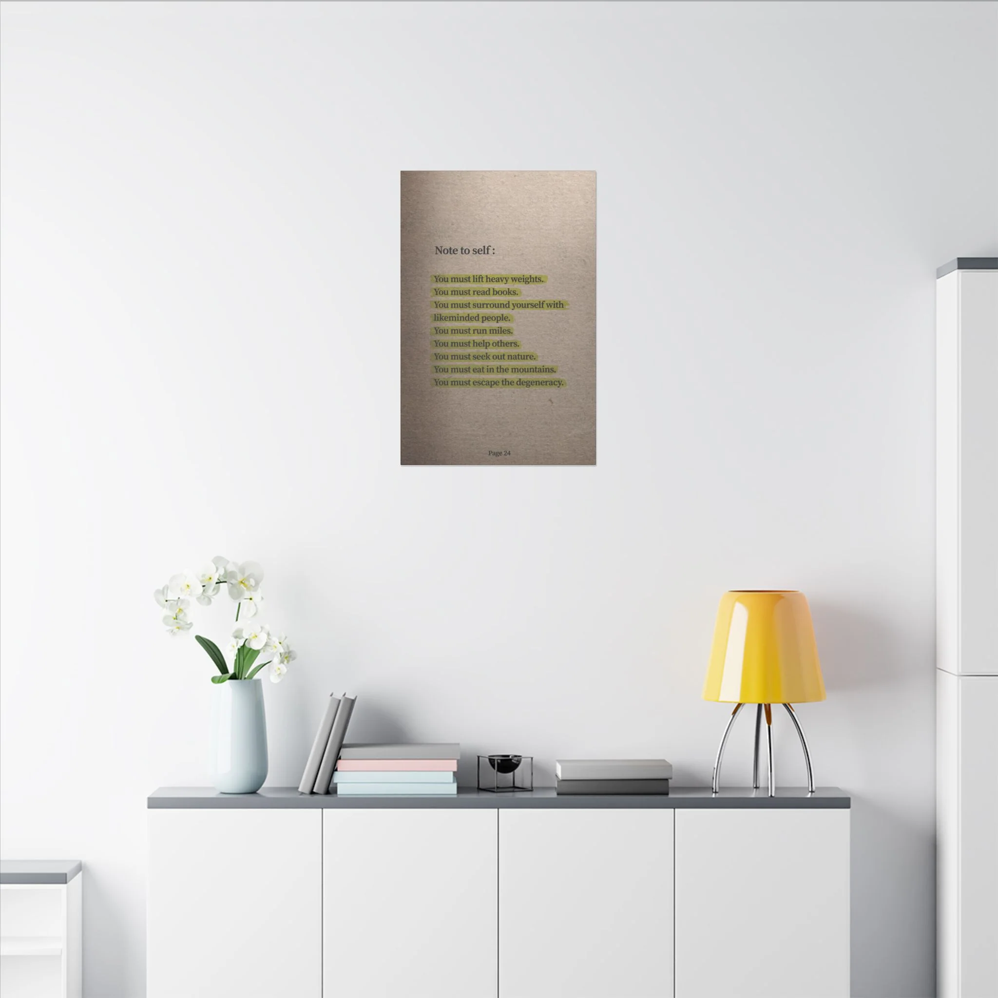 Note to Self: 'Men's Life Laws' Canvas - Image 12