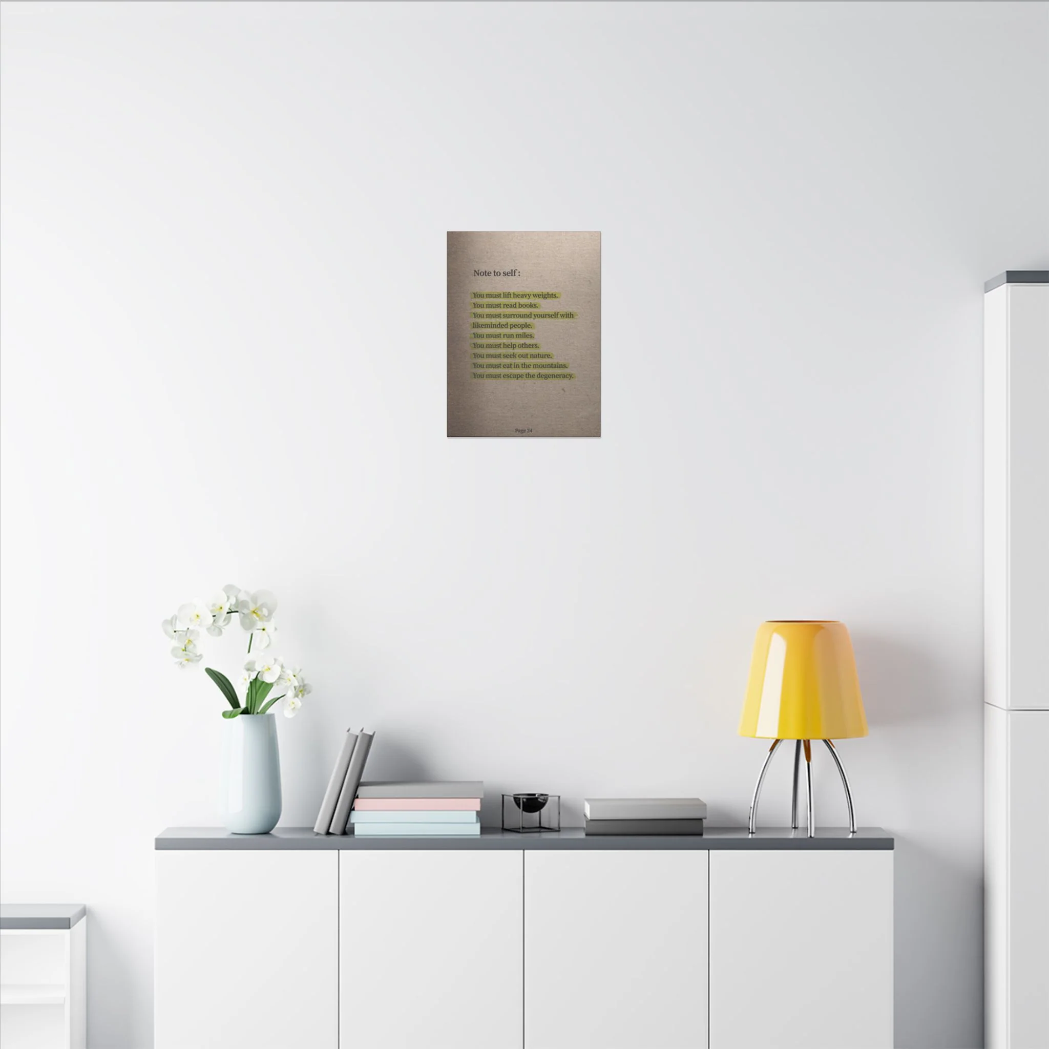 Note to Self: 'Men's Life Laws' Canvas - Image 9
