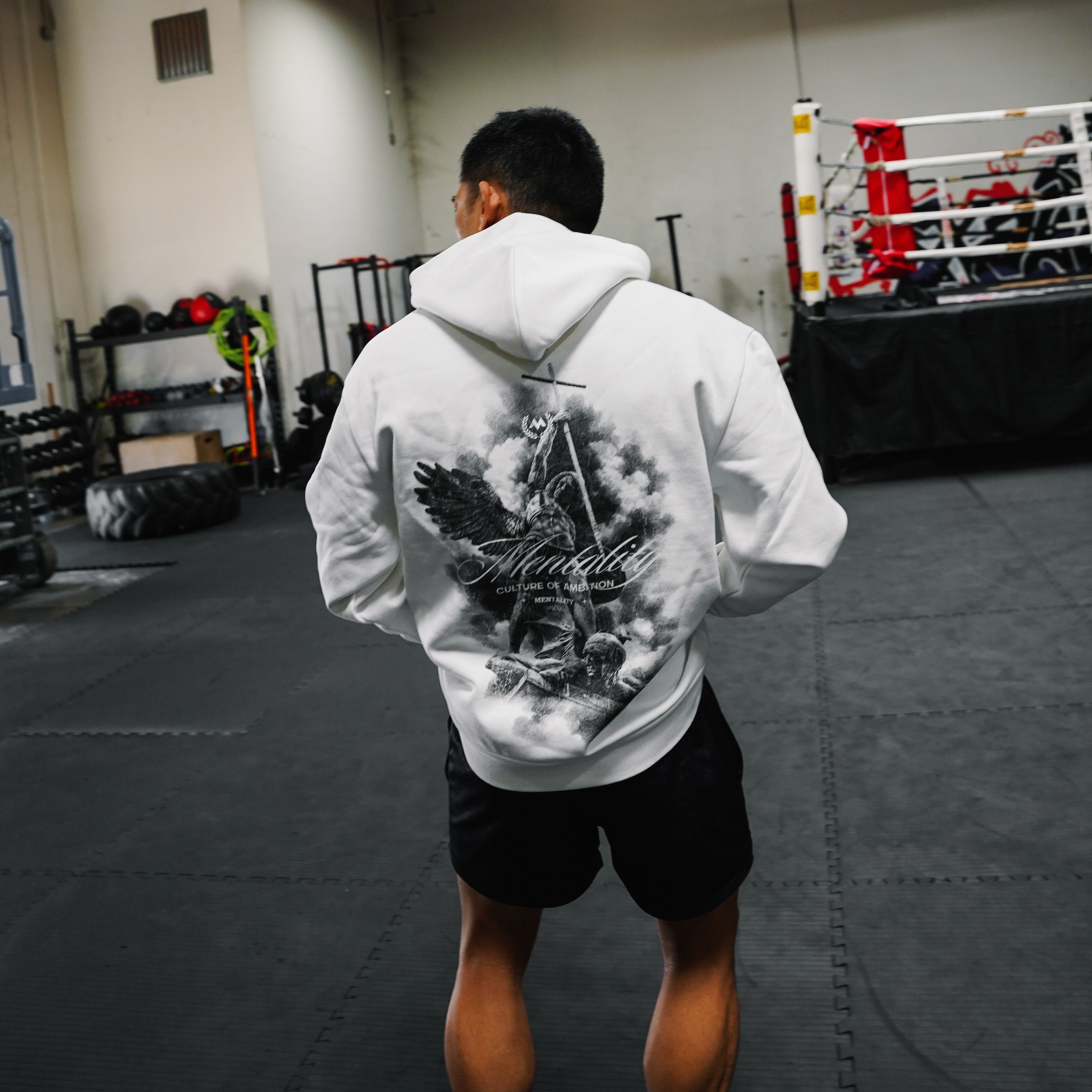 'ST.MICHAEL' TRAINING HOODIE - GRAY - Image 3