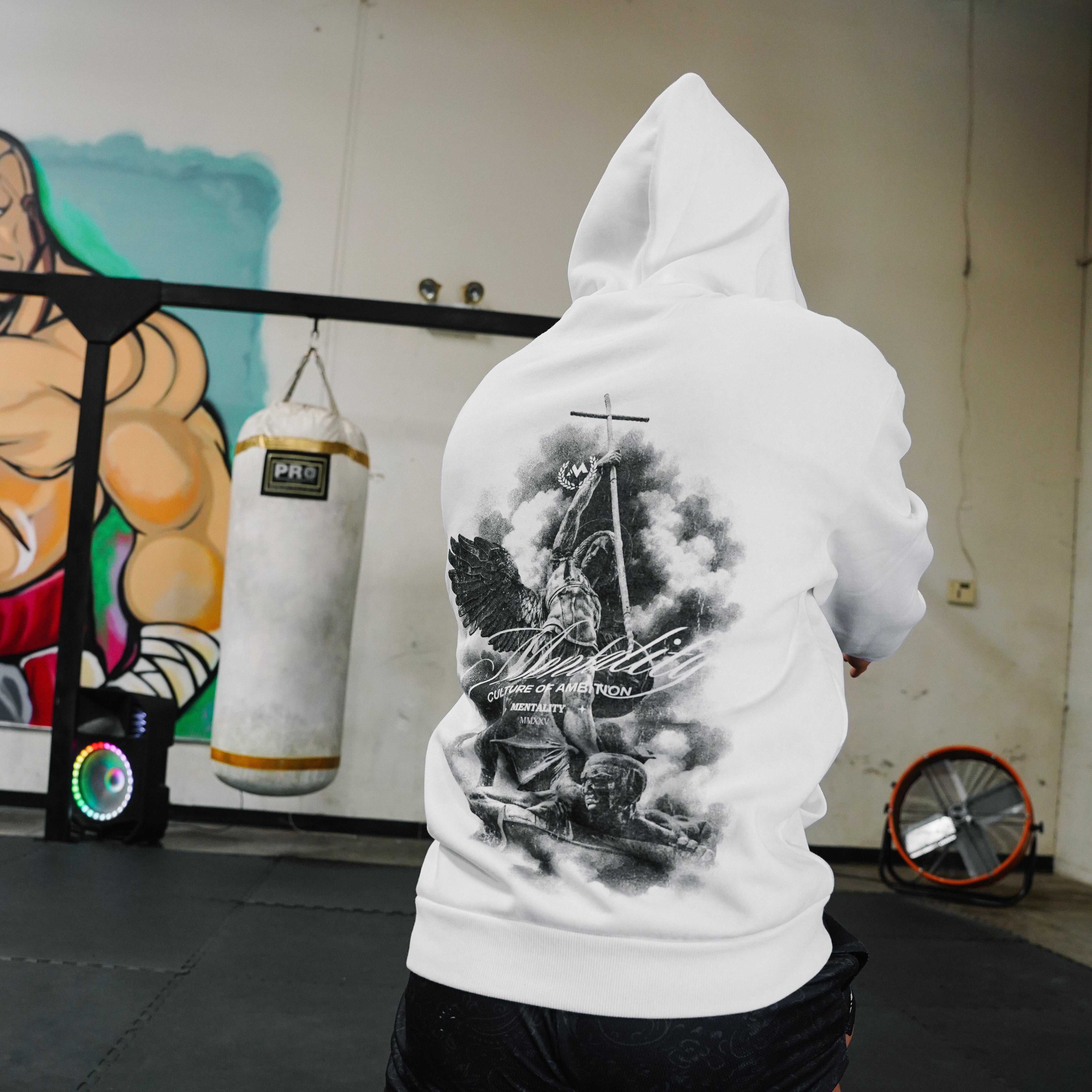 'ST.MICHAEL' TRAINING HOODIE - GRAY - Image 5