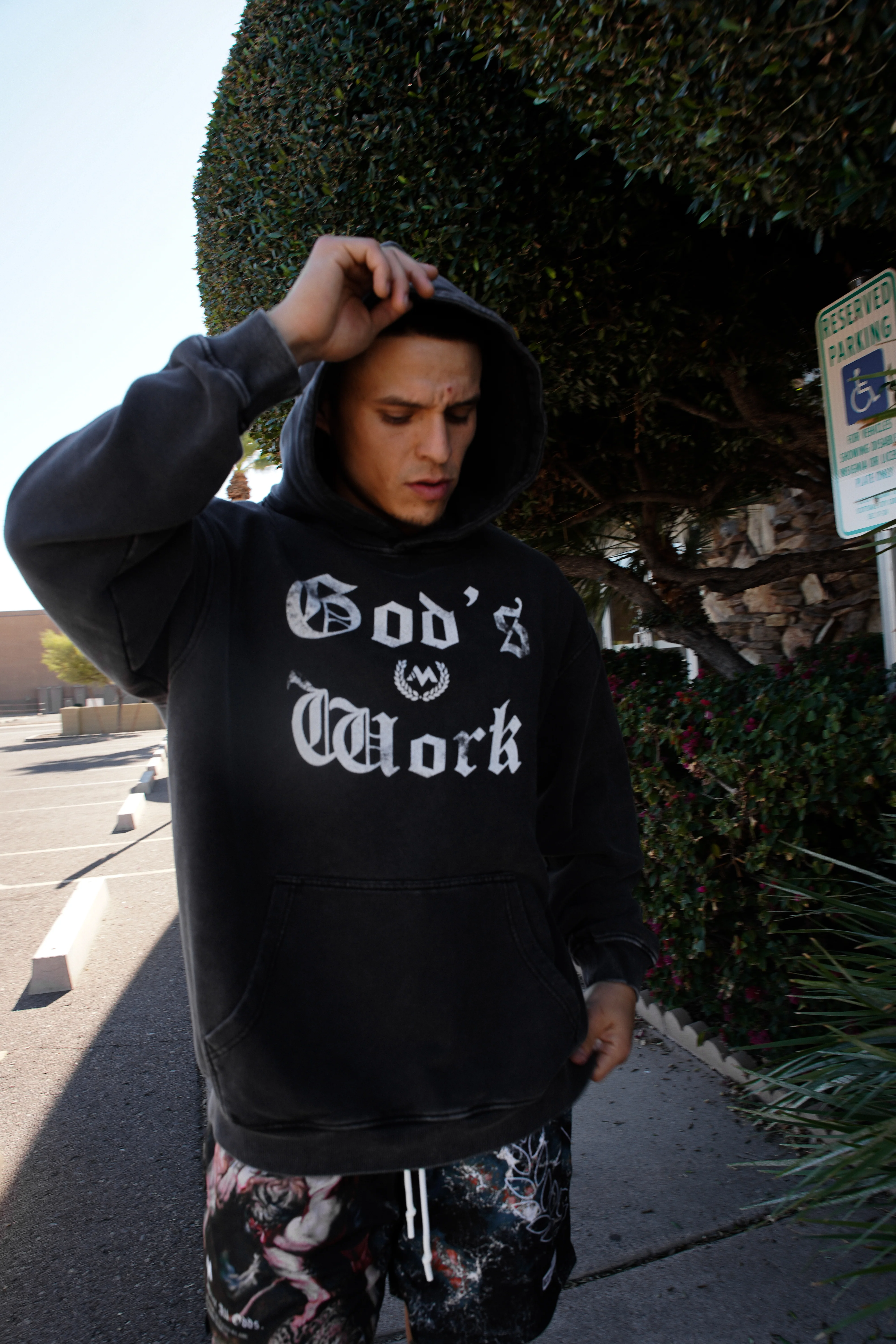 'GOD'S WORK' HOODIE - VINTAGE - Image 4