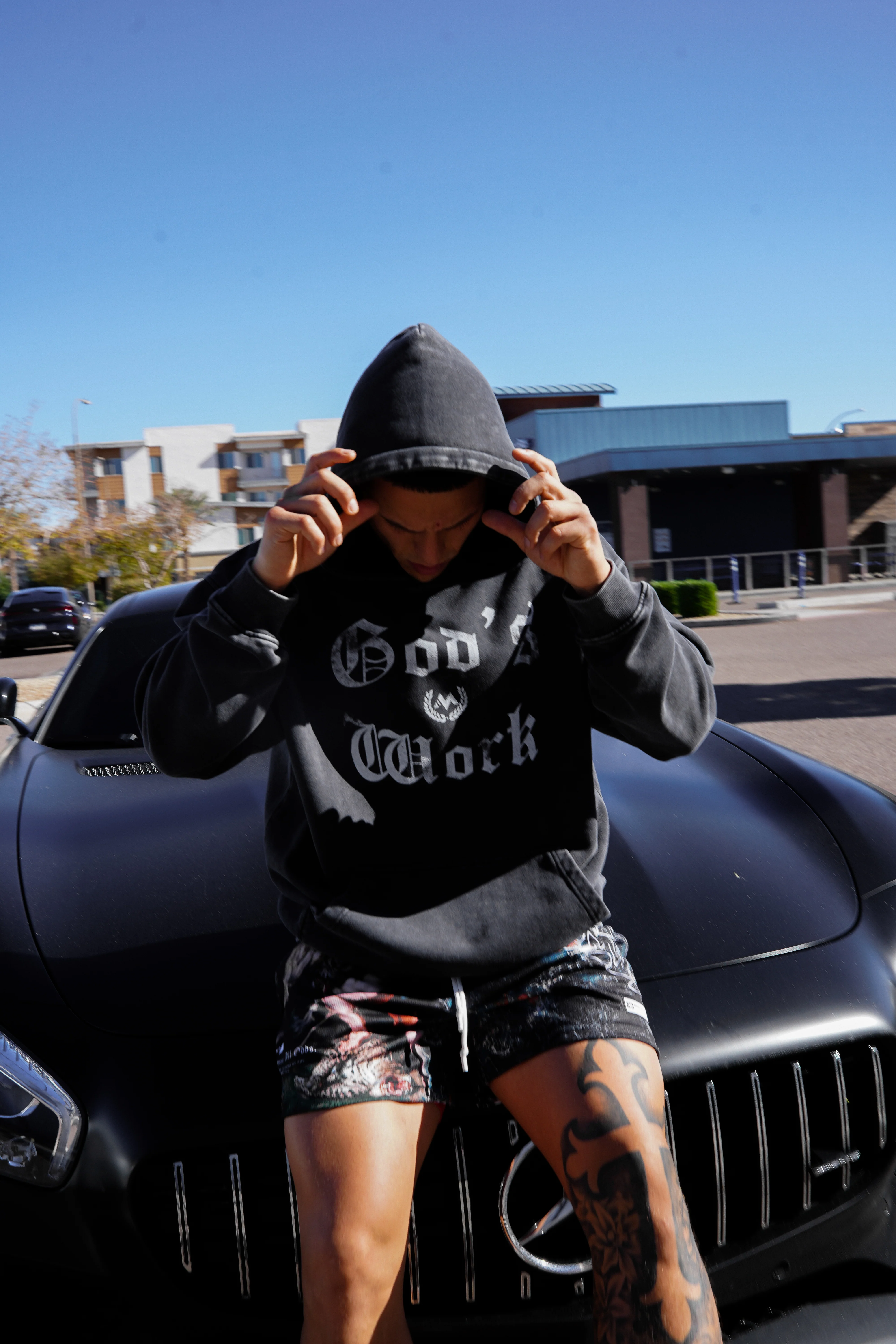 'GOD'S WORK' HOODIE - VINTAGE - Image 5