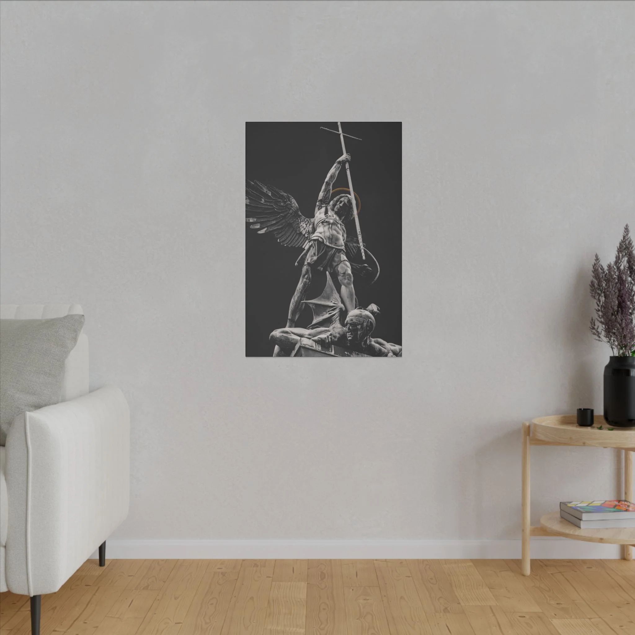 ST. MICHAEL VS THE DEVIL CANVAS ( No Logo ) - Image 11