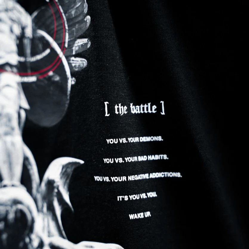 ST. MICHAEL 'THE BATTLE' TEE - BLACK - Image 5